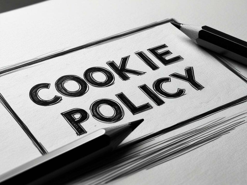 foglio con scritta cookie policy